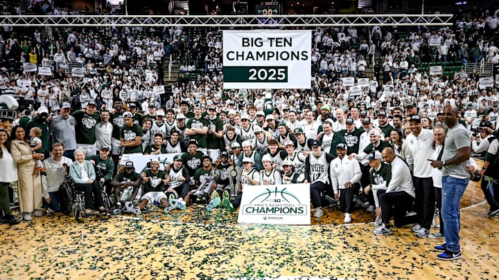 Michigan State's after the game against Michigan on Sunday, March 9, 2025, at the Breslin Center in East Lansing. Michigan State's after the game against Michigan on Sunday, March 9, 2025, at the Breslin Center in East Lansing.