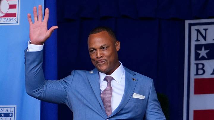 Jul 21, 2024; Cooperstown, New York, USA; Hall of Fame Inductee Adrian Beltre is introduced during the National Baseball Hall of Fame Induction Ceremony in Cooperstown, NY. Mandatory Credit: Gregory Fisher-USA TODAY Sports Jul 21, 2024; Cooperstown, New York, USA; Hall of Fame Inductee Adrian Beltre is introduced during the National Baseball Hall of Fame Induction Ceremony in Cooperstown, NY. Mandatory Credit: Gregory Fisher-USA TODAY Sports