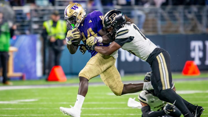 Adam Mohammed shows Purdue he can be a load to bring down. 