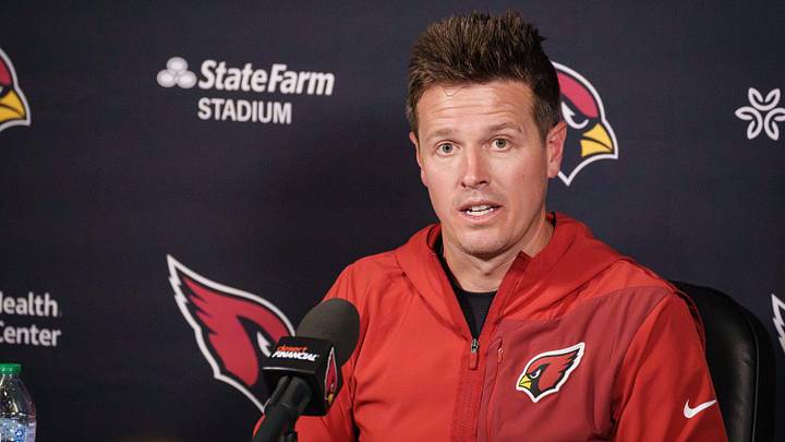 Head coach Mike LaFleur speaks to the media at the Cardinals Tempe facility on June 2, 2026, in Tempe, Ariz. Head coach Mike LaFleur speaks to the media at the Cardinals Tempe facility on June 2, 2026, in Tempe, Ariz.