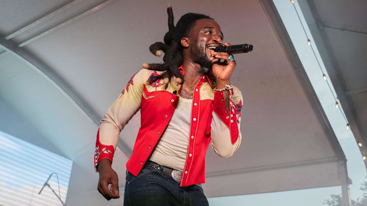 Country artist Shaboozey performs at Gambler Days in Austin, Texas.