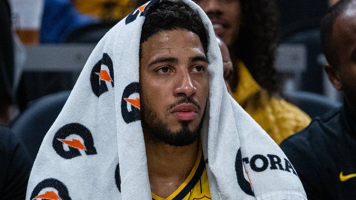 Oct 23, 2026; Indianapolis, Indiana, USA; Indiana Pacers guard Tyrese Haliburton (0) in the second half against the Dallas Mavericks at Gainbridge Fieldhouse. Mandatory Credit: Trevor Ruszkowski-Imagn Images Oct 23, 2026; Indianapolis, Indiana, USA; Indiana Pacers guard Tyrese Haliburton (0) in the second half against the Dallas Mavericks at Gainbridge Fieldhouse. Mandatory Credit: Trevor Ruszkowski-Imagn Images