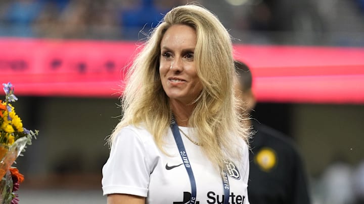 Bay FC co-founder Leslie Osborne after the game against the Washington Spirit at PayPal Park.