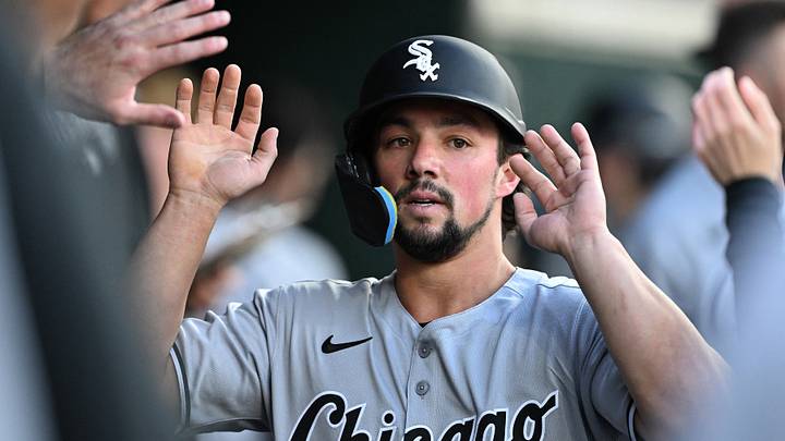 Sep 5, 2025; Detroit, Michigan, USA; Chicago White Sox center fielder Dominic Fletcher (5) celebrates in the dugout after scoring a run against the Detroit Tigers in the third inning at Comerica Park. Mandatory Credit: Lon Horwedel-Imagn Images Sep 5, 2025; Detroit, Michigan, USA; Chicago White Sox center fielder Dominic Fletcher (5) celebrates in the dugout after scoring a run against the Detroit Tigers in the third inning at Comerica Park. Mandatory Credit: Lon Horwedel-Imagn Images