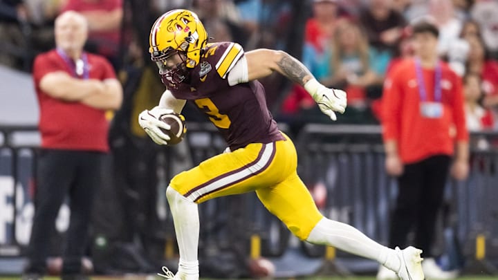 Dec 26, 2025; Phoenix, AZ, USA; Minnesota Golden Gophers defensive back Koi Perich (3) against the New Mexico Lobos during the Rate Bowl at Chase Field. 
