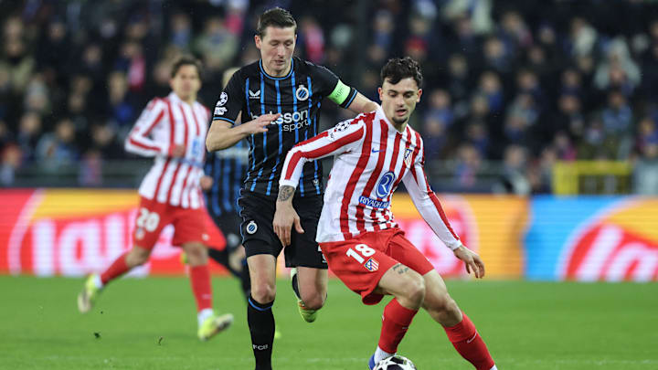 Brugge e Atlético de Madrid fizeram jogo explosivo na ida