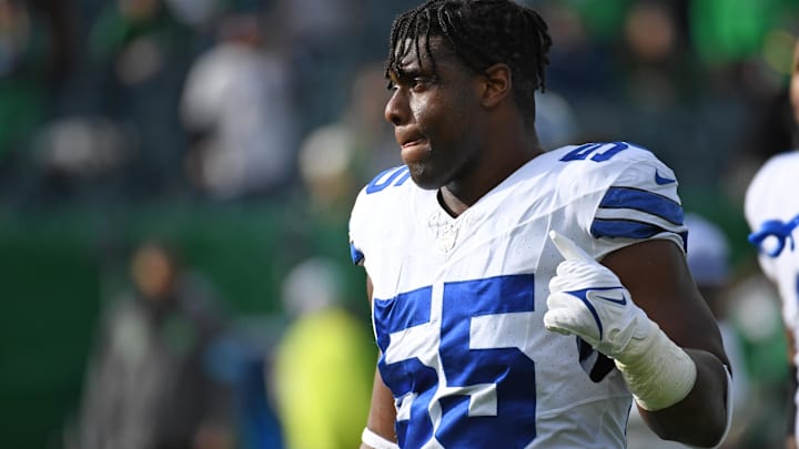 Dec 29, 2024; Philadelphia, Pennsylvania, USA; Former Dallas Cowboys defensive end Carl Lawson (55) against the Philadelphia Eagles at Lincoln Financial Field. Mandatory Credit: Eric Hartline-Imagn Images