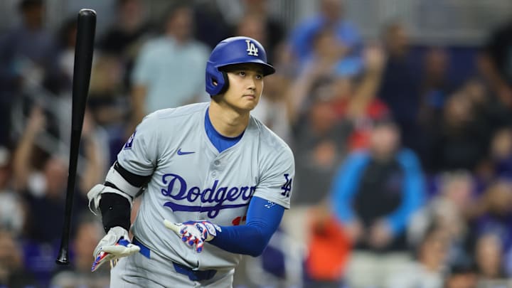 Ohtani conectó tres jonrones ante los Marlins