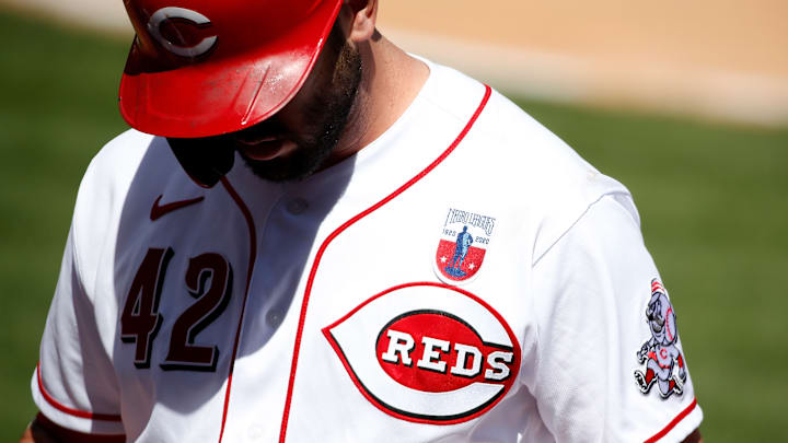 Cincinnati Reds infielder Mike Moustakas.