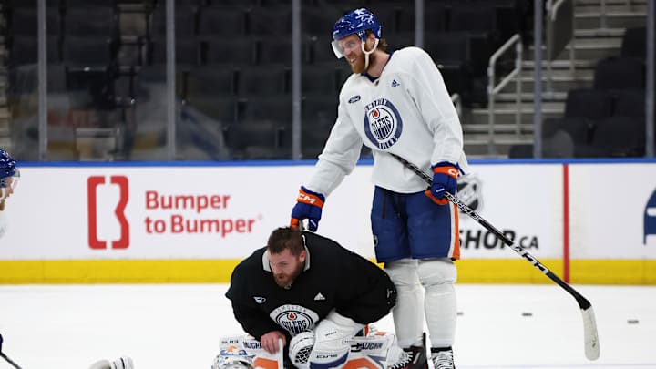 NHL Stanley Cup Final - Edmonton Oilers Practice