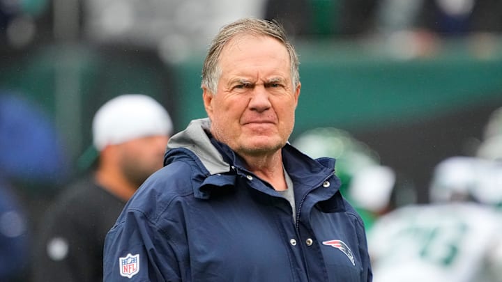 New England Patriots head coach Bill Belichick on the sidelines in 2023. New England Patriots head coach Bill Belichick on the sidelines in 2023.