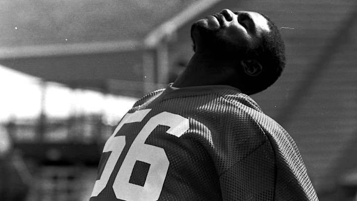 New York Giants Hall of Fame linebacker Lawrence Taylor  