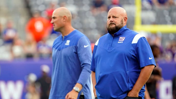 New York Giants head coach Brian Daboll and offensive coordinator Mike Kafka New York Giants head coach Brian Daboll and offensive coordinator Mike Kafka