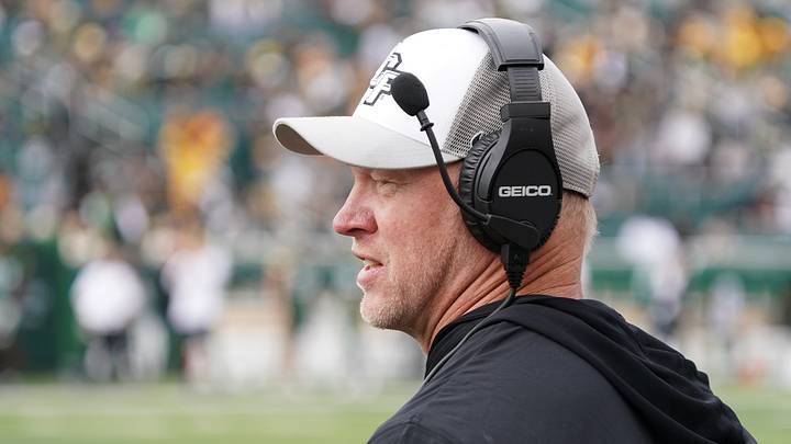 Nov 1, 2025; Waco, Texas, USA; UCF Knights head coach Scott Frost on the sidelines against the Baylor Bears during the second half at McLane Stadium. Mandatory Credit: Raymond Carlin III-Imagn Images Nov 1, 2025; Waco, Texas, USA; UCF Knights head coach Scott Frost on the sidelines against the Baylor Bears during the second half at McLane Stadium. Mandatory Credit: Raymond Carlin III-Imagn Images