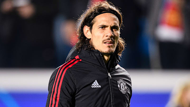 Zumeist sah man Edinson Cavani bei Man United in Trainingsjacke anstatt Trikot.