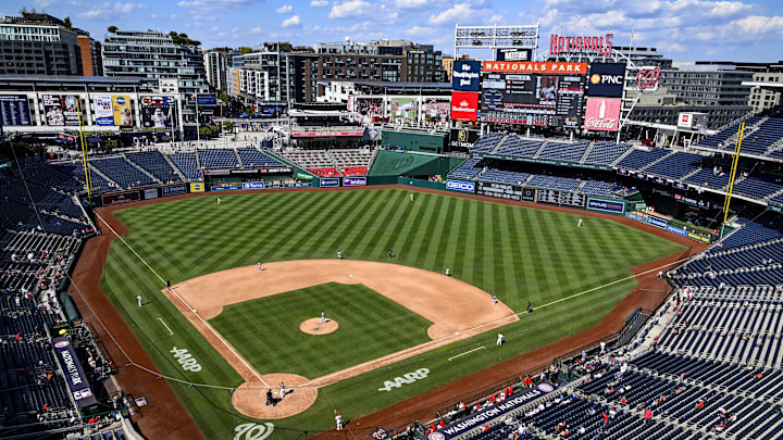 Sep 3, 2025; Washington, District of Columbia, USA; General view of Nationals Park during the game between the Washington Nationals and the Miami Marlins. Mandatory Credit: Brad Mills-Imagn Images Sep 3, 2025; Washington, District of Columbia, USA; General view of Nationals Park during the game between the Washington Nationals and the Miami Marlins. Mandatory Credit: Brad Mills-Imagn Images