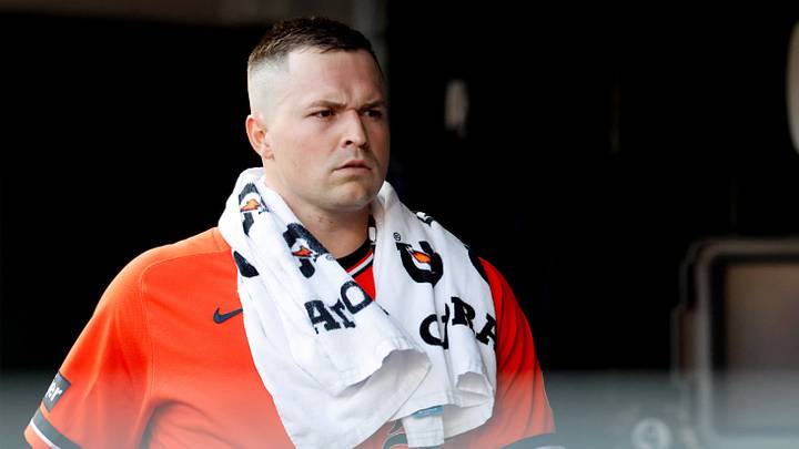 Jul 24, 2026; Detroit, Michigan, USA;  Detroit Tigers pitcher Tarik Skubal (29) in the dugout in the third inning against the Kansas City Royals at Comerica Park. Mandatory Credit: Rick Osentoski-Imagn Images