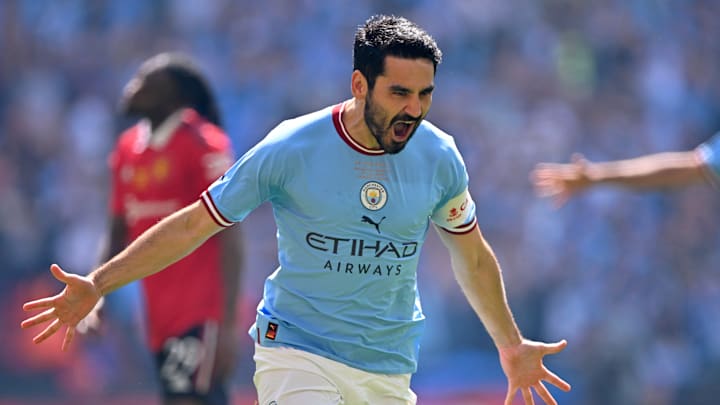 Ilkay Gundogan celebra un gol en la FA Cup.