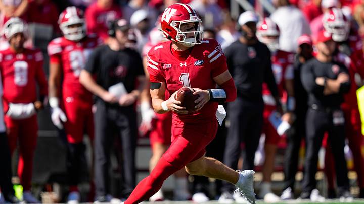 Wisconsin Badgers quarterback Colton Joseph. Wisconsin Badgers quarterback Colton Joseph.