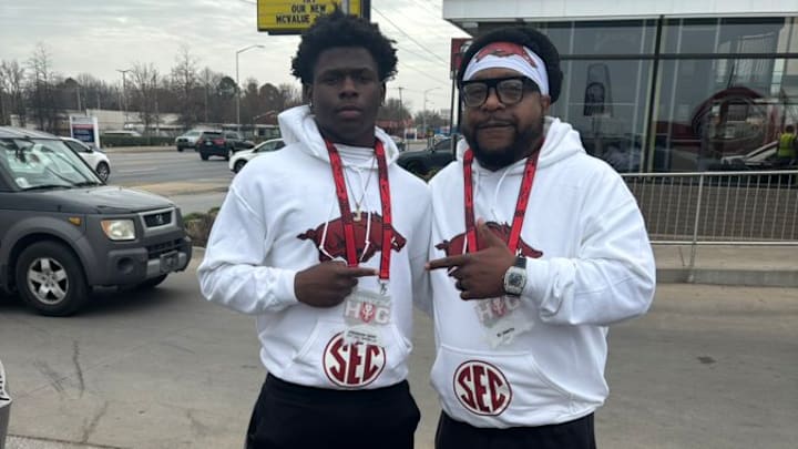 Jeremiah Dent on an unofficial visit to Arkansas prior to a commitment to a college program. Jeremiah Dent on an unofficial visit to Arkansas prior to a commitment to a college program.