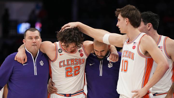 Carter Welling (22) tore his ACL in Clemson's first ACC Tournament game this March. Carter Welling (22) tore his ACL in Clemson's first ACC Tournament game this March.