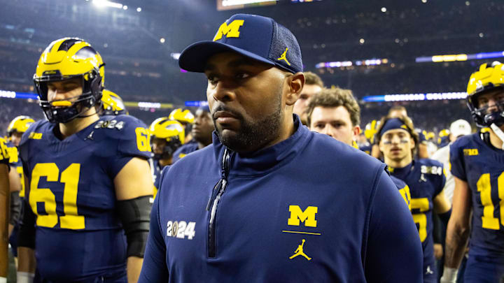Michigan Wolverines offensive coordinator Sherrone Moore