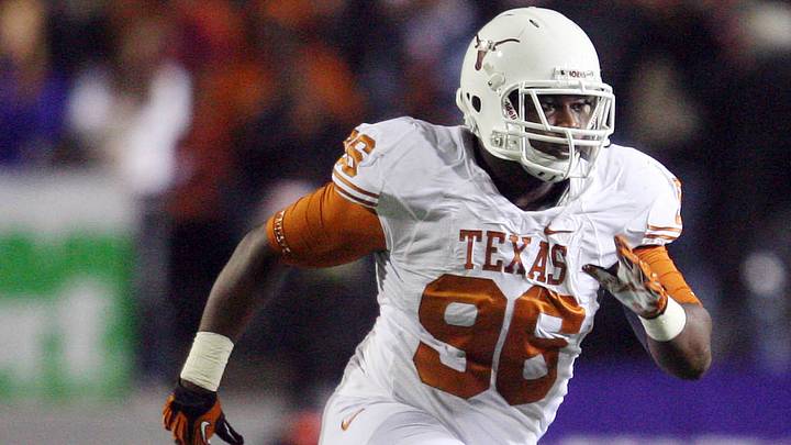Dec 1, 2012; Manhattan, KS, USA; Texas Longhorns defensive tackle Chris Whaley