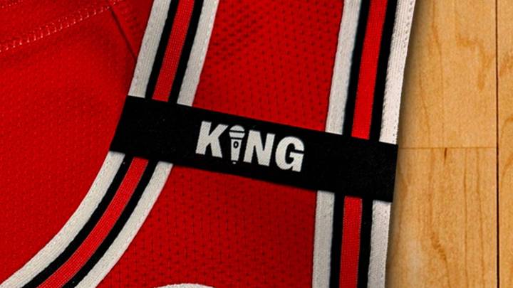 The Chicago Bulls' upcoming jersey band that will honor the late Stacey King for the 2026-27 season. The Chicago Bulls' upcoming jersey band that will honor the late Stacey King for the 2026-27 season.
