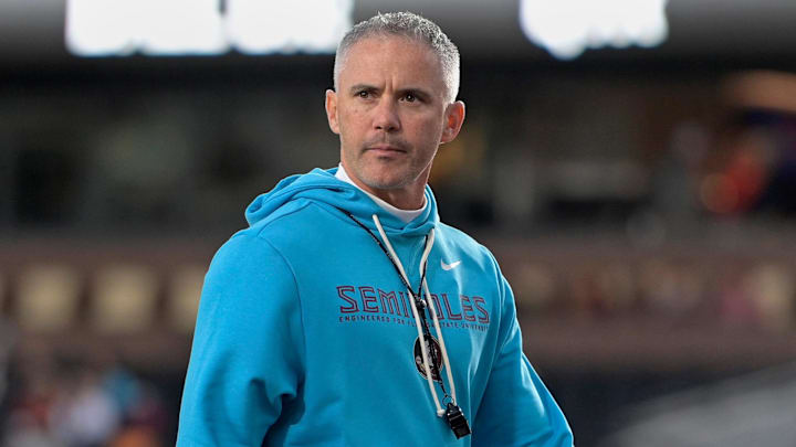Nov 1, 2025; Tallahassee, Florida, USA; Florida State Seminoles head coach Mike Norvell looks on before the game against the Wake Forest Demon Deacons at Doak S. Campbell Stadium. Mandatory Credit: Melina Myers-Imagn Images Nov 1, 2025; Tallahassee, Florida, USA; Florida State Seminoles head coach Mike Norvell looks on before the game against the Wake Forest Demon Deacons at Doak S. Campbell Stadium. Mandatory Credit: Melina Myers-Imagn Images