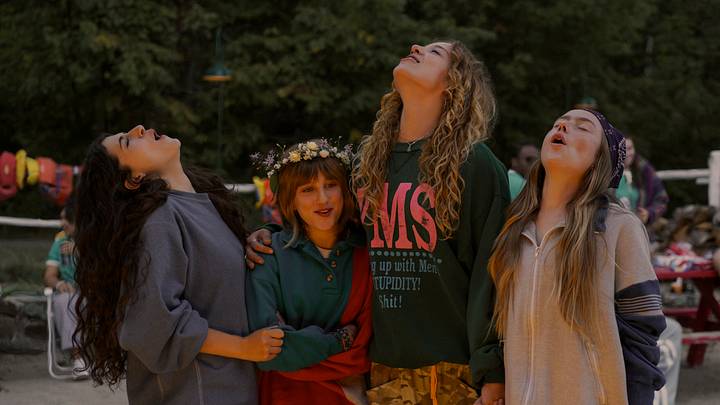 (l-r) Annie Jacobson (Ella Rubin), Maple (Mabel Strachan), Oona (Bo Bragason), and Ramona (AmeĢlie Hoeferle) in STERLING POINT (l-r) Annie Jacobson (Ella Rubin), Maple (Mabel Strachan), Oona (Bo Bragason), and Ramona (AmeĢlie Hoeferle) in STERLING POINT