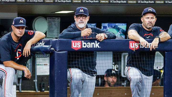Minnesota Twins manager Derek Shelton (8) watches the game. Credit: David Frerker-Imagn Images Minnesota Twins manager Derek Shelton (8) watches the game. Credit: David Frerker-Imagn Images