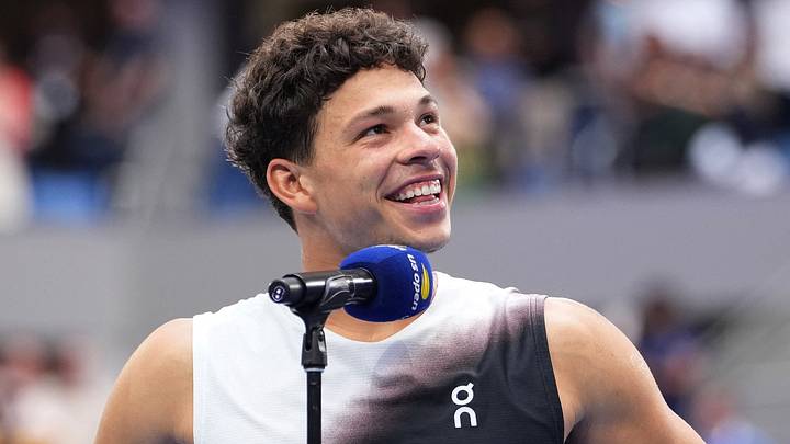Tennis - U.S. Open - Flushing Meadows, New York, United States - September 13, 2026 Ben Shelton of the U.S. speaks to the crowd after losing the men's singles final against Germany's Alexander Zverev IMAGN IMAGES via Reuters/Robert Deutsch Tennis - U.S. Open - Flushing Meadows, New York, United States - September 13, 2026 Ben Shelton of the U.S. speaks to the crowd after losing the men's singles final against Germany's Alexander Zverev IMAGN IMAGES via Reuters/Robert Deutsch