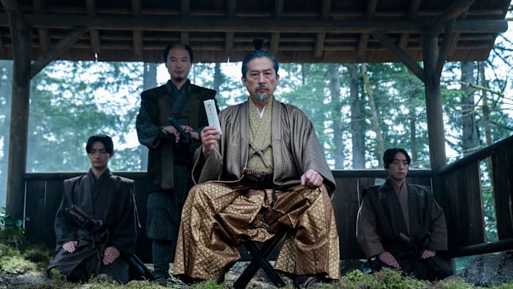 “SHOGUN” -- "A Dream of a Dream" -- Episode 10 (Airs April 23) Pictured (L-R): Hiroto Kanai as Kashigi Omi, Hiroyuki Sanada as Yoshii Toranaga. CR: Katie Yu/FX