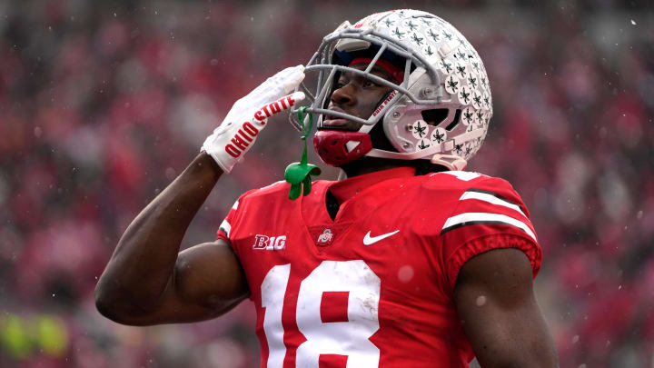 Ohio State wide receiver Marvin Harrison, Jr. is one of the top prospects in the 2024 NFL Draft. Ohio State wide receiver Marvin Harrison, Jr. is one of the top prospects in the 2024 NFL Draft.