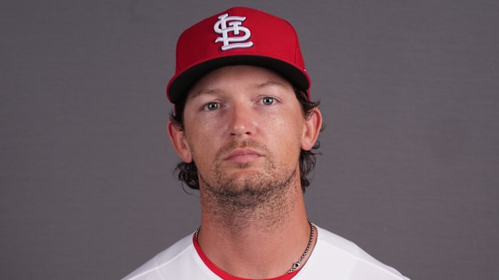 Feb 17, 2026; Jupiter, FL, USA; St. Louis Cardinals pitcher Packy Naughton (71). Mandatory Credit: Jim Rassol-Imagn Images Feb 17, 2026; Jupiter, FL, USA; St. Louis Cardinals pitcher Packy Naughton (71). Mandatory Credit: Jim Rassol-Imagn Images