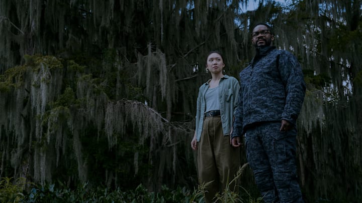 3 Body Problem. (L to R) Jess Hong as Jin Cheng, Jovan Adepo as Saul Durand in episode 108 of 3 Body Problem. Cr. Macall Polay/Netflix © 2024