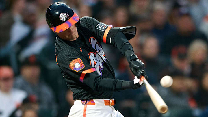 San Francisco Giants right fielder Tyler Fitzgerald. San Francisco Giants right fielder Tyler Fitzgerald.