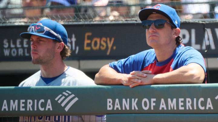 Jun 14, 2026; San Francisco, California, USA; Chicago Cubs manager Craig Counsell (11) looks on against the San Francisco Giants during the fifth inning at Oracle Park. Mandatory Credit: Robert Edwards-Imagn Images