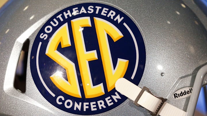 SEC logo seen during SEC Media Days at the Hyatt Regency  in Hoover, Ala., Monday, July 19, 2021. [Staff Photo/Gary Cosby Jr.]

Sec Media Days