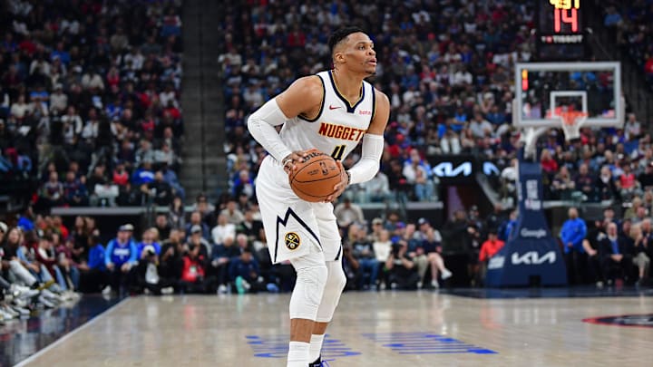 Denver Nuggets guard Russell Westbrook is a solid prop target in Game 1. 