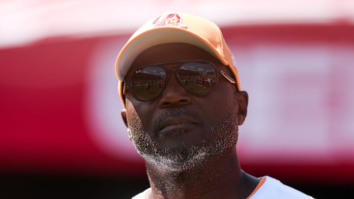 Tampa Bay Buccaneers head coach Todd Bowles looks on before a game against the New York Jets at Raymond James Stadium. Tampa Bay Buccaneers head coach Todd Bowles looks on before a game against the New York Jets at Raymond James Stadium.