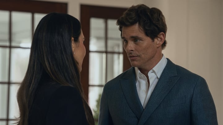 Olivia Munn and James Marsden in "Your Friends & Neighbors," premiering April 3, 2026 on Apple TV