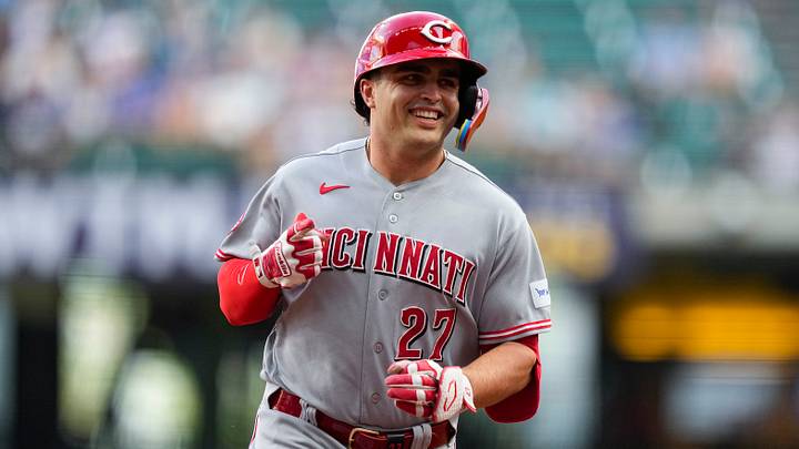 Jun 30, 2026; Milwaukee, Wisconsin, USA; Cincinnati Reds first baseman Sal Stewart (27) rounds the bases after hitting a home run during the first inning against the Milwaukee Brewers at American Family Field. Mandatory Credit: Jeff Hanisch-Imagn Images Jun 30, 2026; Milwaukee, Wisconsin, USA; Cincinnati Reds first baseman Sal Stewart (27) rounds the bases after hitting a home run during the first inning against the Milwaukee Brewers at American Family Field. Mandatory Credit: Jeff Hanisch-Imagn Images