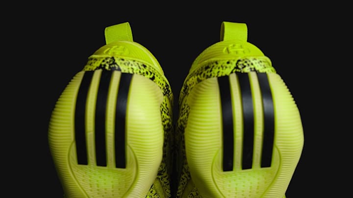 The adidas Harden Vol 9 "Snakeskin" colorway.