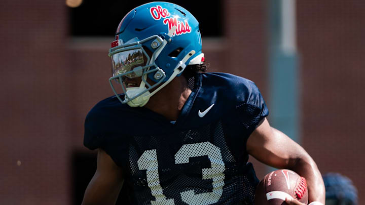 Ole Miss Rebels quarterback Austin Simmons during fall camp. Ole Miss Rebels quarterback Austin Simmons during fall camp.
