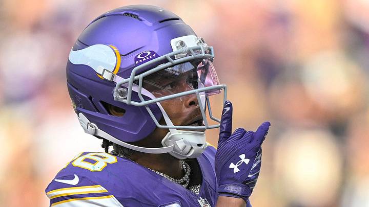 Minnesota Vikings wide receiver Justin Jefferson's Under Armour sneakers released online. Minnesota Vikings wide receiver Justin Jefferson's Under Armour sneakers released online.