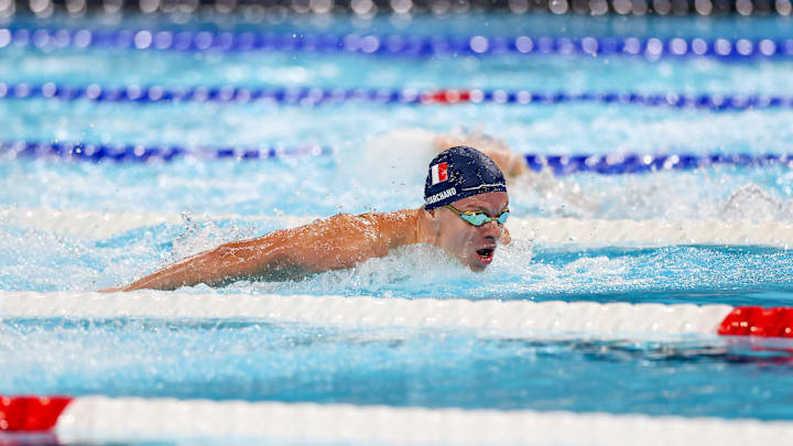 France’s Leon Marchand blew the roof off at the 2024 Paris Olympics when he snagged gold in the 200-meter breaststroke and the 200-meter butterfly in the same day. 