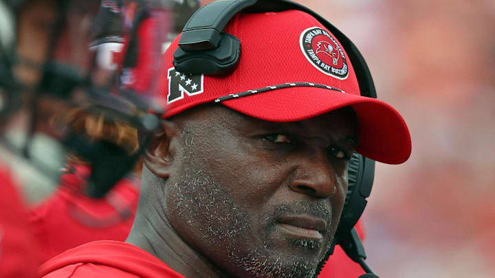 Dec 29, 2024; Tampa, Florida, USA; Tampa Bay Buccaneers head coach Todd Bowles against the Carolina Panthers during the second quarter at Raymond James Stadium. Mandatory Credit: Kim Klement Neitzel-Imagn Images Dec 29, 2024; Tampa, Florida, USA; Tampa Bay Buccaneers head coach Todd Bowles against the Carolina Panthers during the second quarter at Raymond James Stadium. Mandatory Credit: Kim Klement Neitzel-Imagn Images