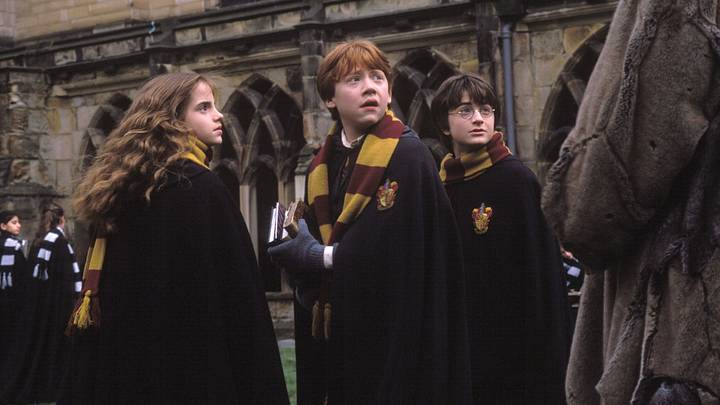 (L-r) Hermione (EMMA WATSON), Ron (RUPERT GRINT) and Harry (DANIEL RADCLIFFE) in Warner Bros. Pictures' "Harry Potter and the Chamber of Secrets."
PHOTOGRAPHS TO BE USED SOLELY FOR ADVERTISING, PROMOTION, PUBLICITY OR REVIEWS OF THIS SPECIFIC MOTION PICTURE AND TO REMAIN THE PROPERTY OF THE STUDIO. NOT FOR SALE OR REDISTRIBUTION
HARRY POTTER and all related indicia are trademarks of and ©2002 Warner Bros. All Rights Reserved. Harry Potter Publishing Rights ©J.K.R. (L-r) Hermione (EMMA WATSON), Ron (RUPERT GRINT) and Harry (DANIEL RADCLIFFE) in Warner Bros. Pictures' "Harry Potter and the Chamber of Secrets."
PHOTOGRAPHS TO BE USED SOLELY FOR ADVERTISING, PROMOTION, PUBLICITY OR REVIEWS OF THIS SPECIFIC MOTION PICTURE AND TO REMAIN THE PROPERTY OF THE STUDIO. NOT FOR SALE OR REDISTRIBUTION
HARRY POTTER and all related indicia are trademarks of and ©2002 Warner Bros. All Rights Reserved. Harry Potter Publishing Rights ©J.K.R.
