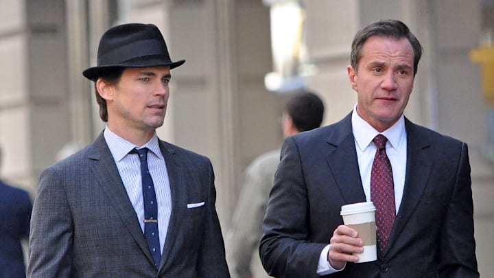 Matt Bomer, Tim DeKay On Location For "White Collar"